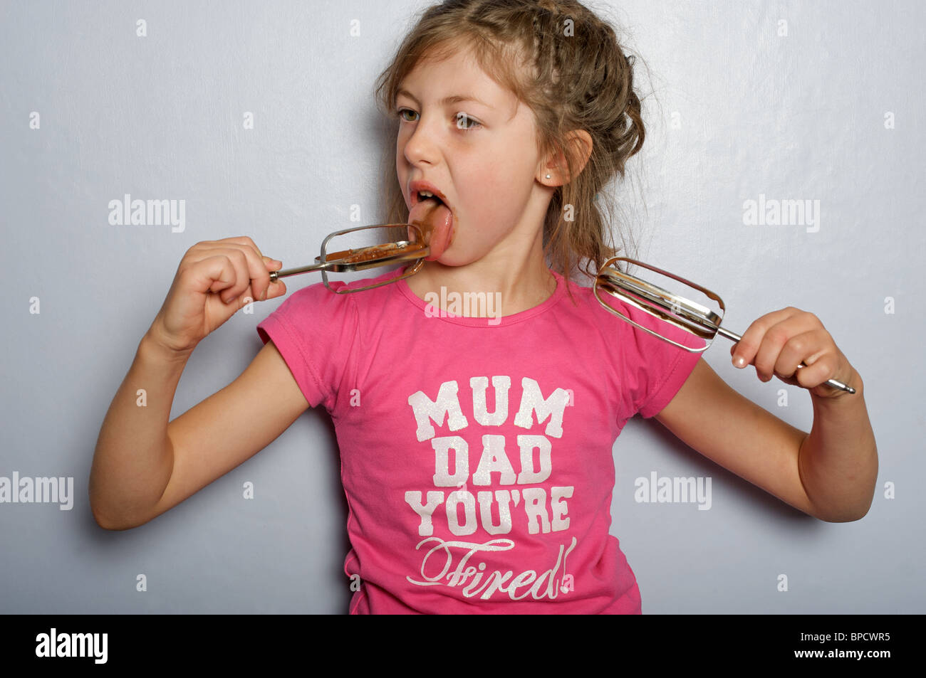 Young Girl Licking