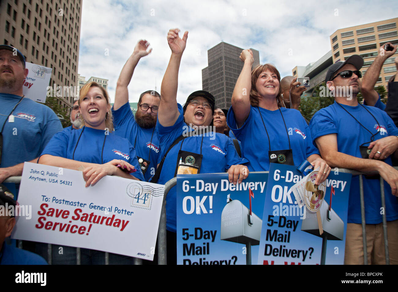 Postal Workers Rally To Save SixDay Mail Delivery Stock Photo Alamy