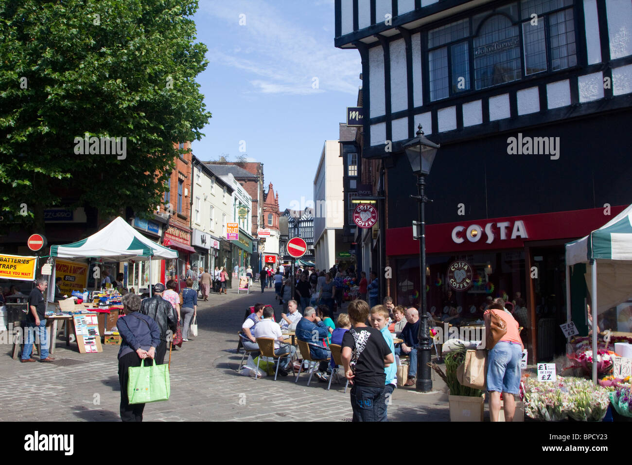 chesterfield town centre derbyshire england uk gb Stock Photo