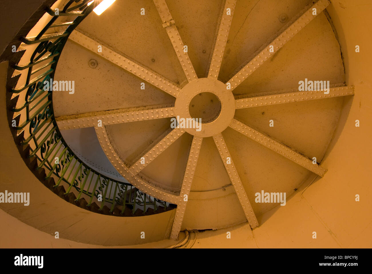 cast iron floor ceiling upper lighthouse circular Stock Photo - Alamy