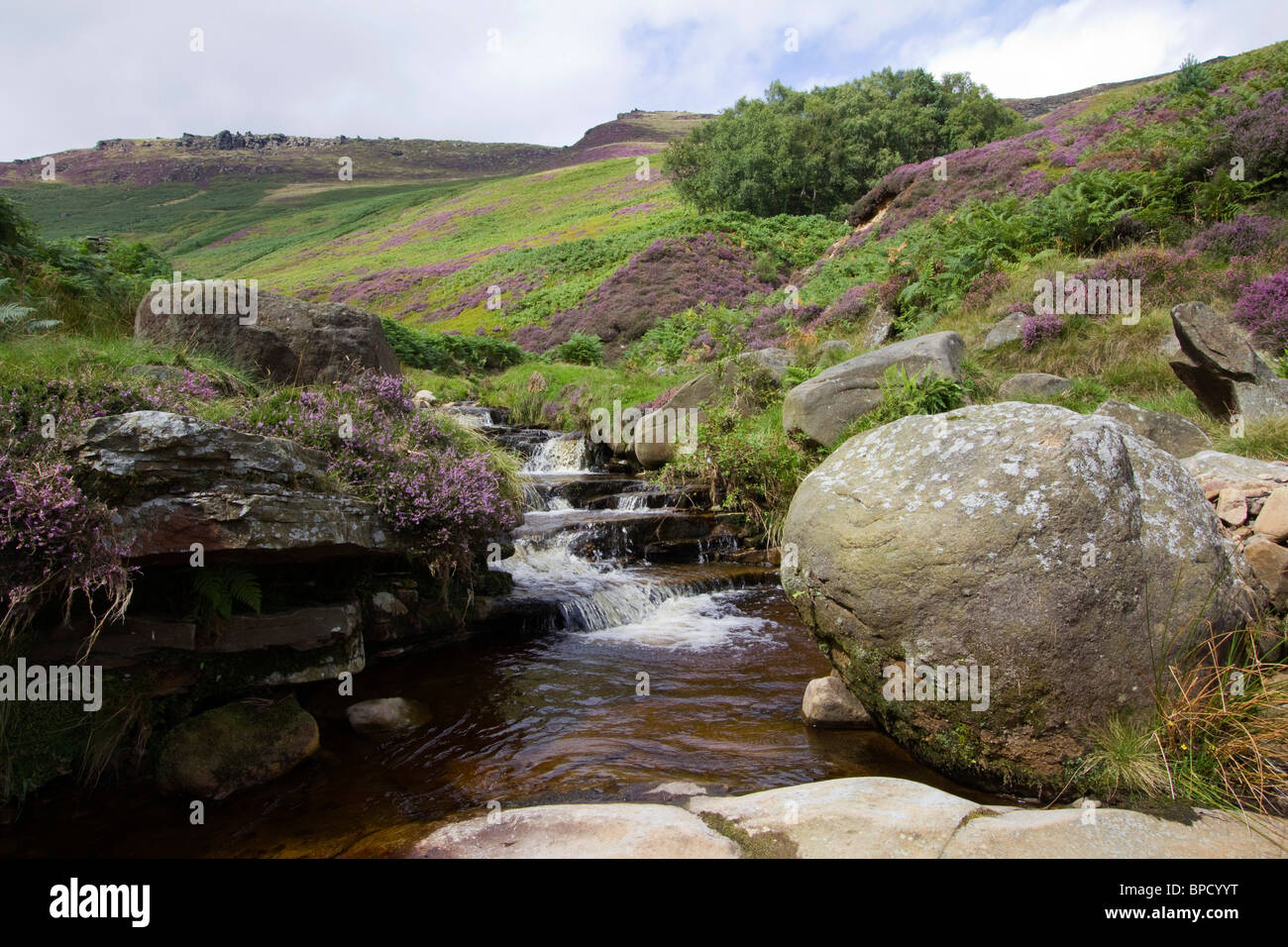 grindsbrook vale of edale derbyshire peak district national park england uk gb Stock Photo