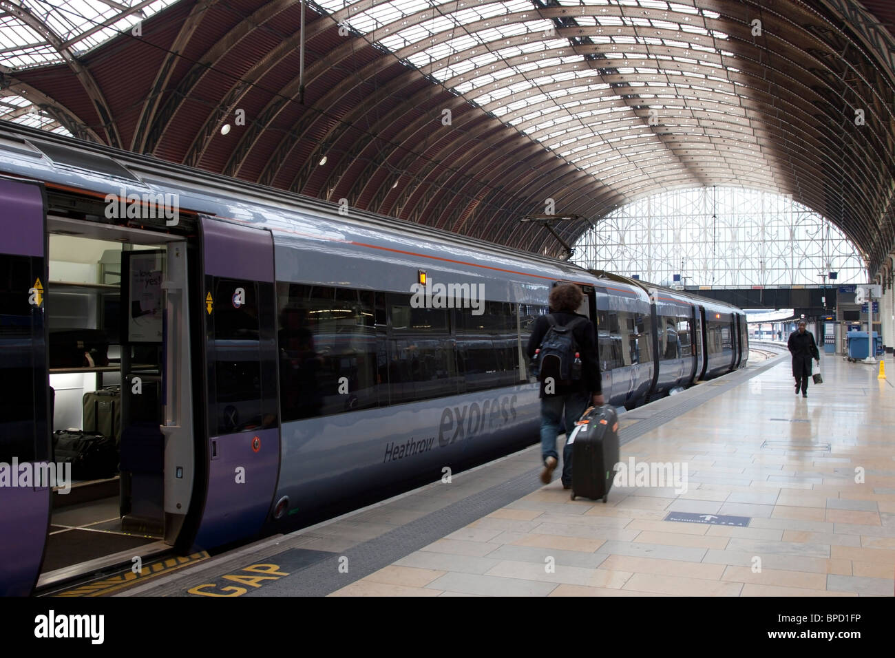 Heathrow Express - Paddington Station - London Stock Photo