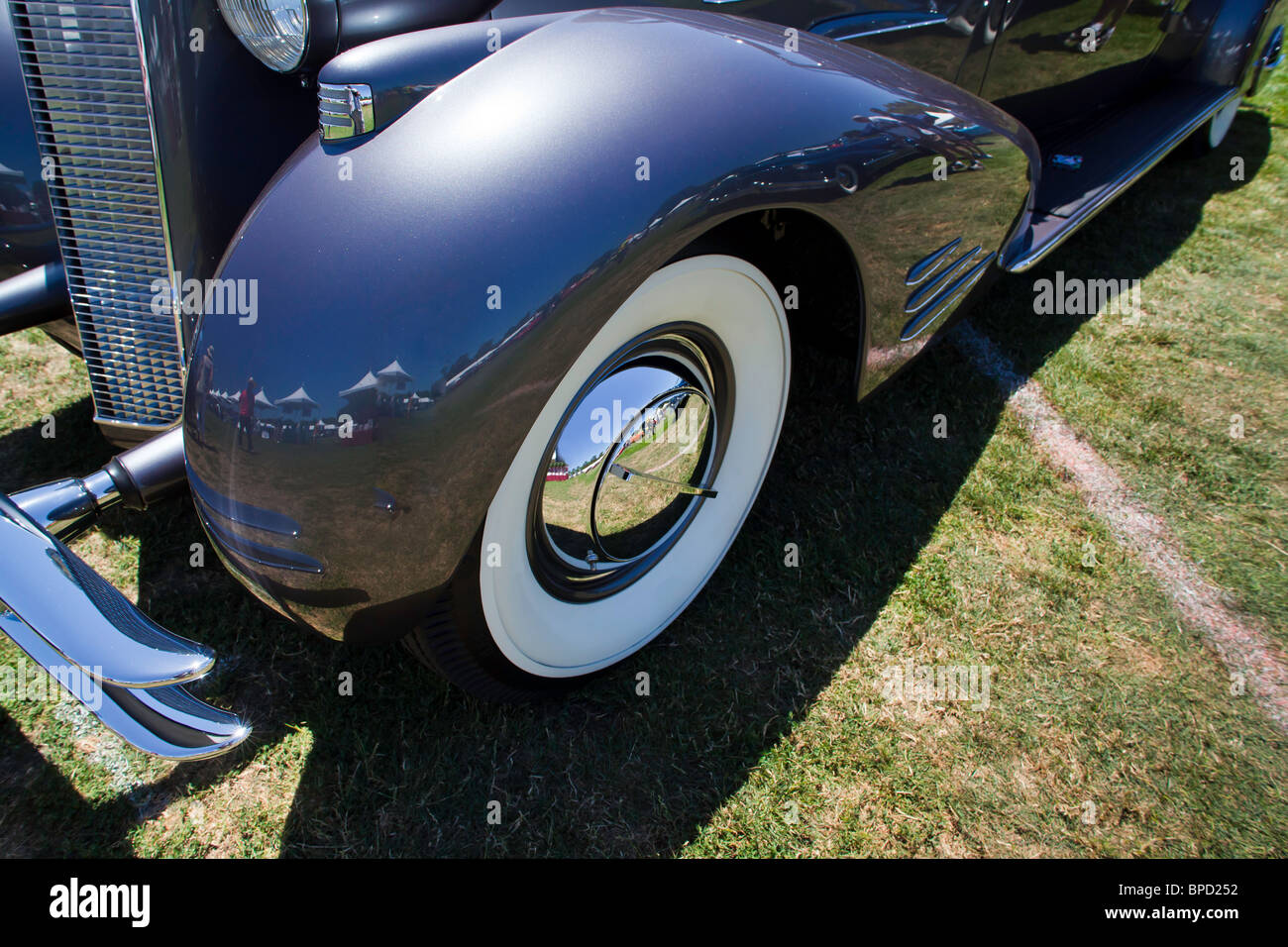 Details of a 1937 Cadillac convertible by Fleetwood Stock Photo