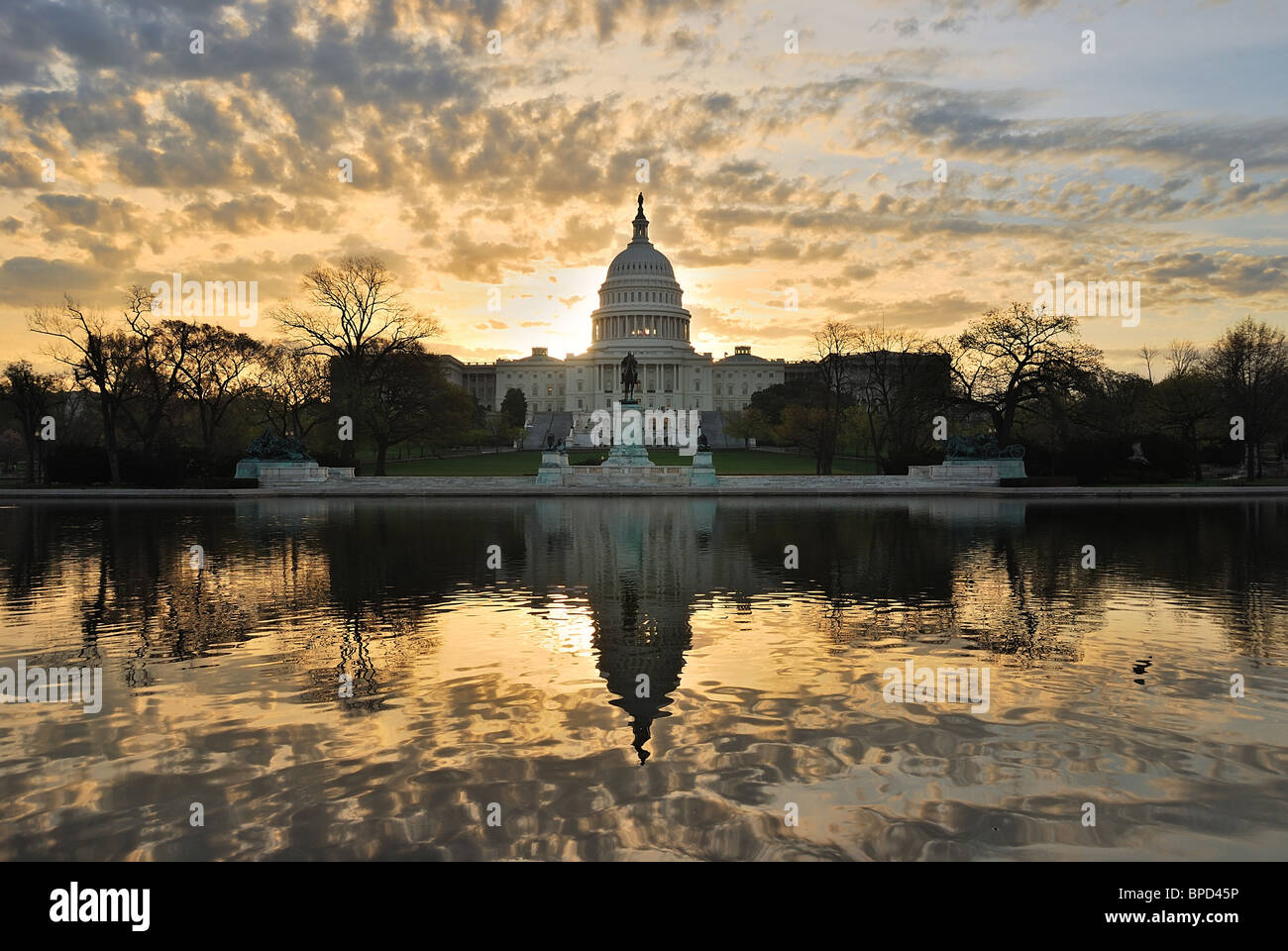Capitol hill building in the morning with colorful cloud , Washington DC. Stock Photo