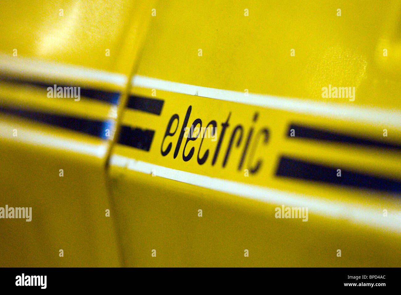 Vintage Electric Car Stock Photo
