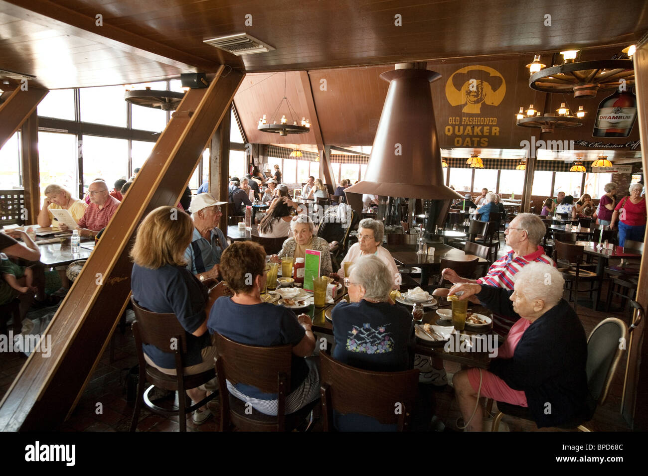 People eating and drinking at Mount Charleston Lodge, Mt Charleston