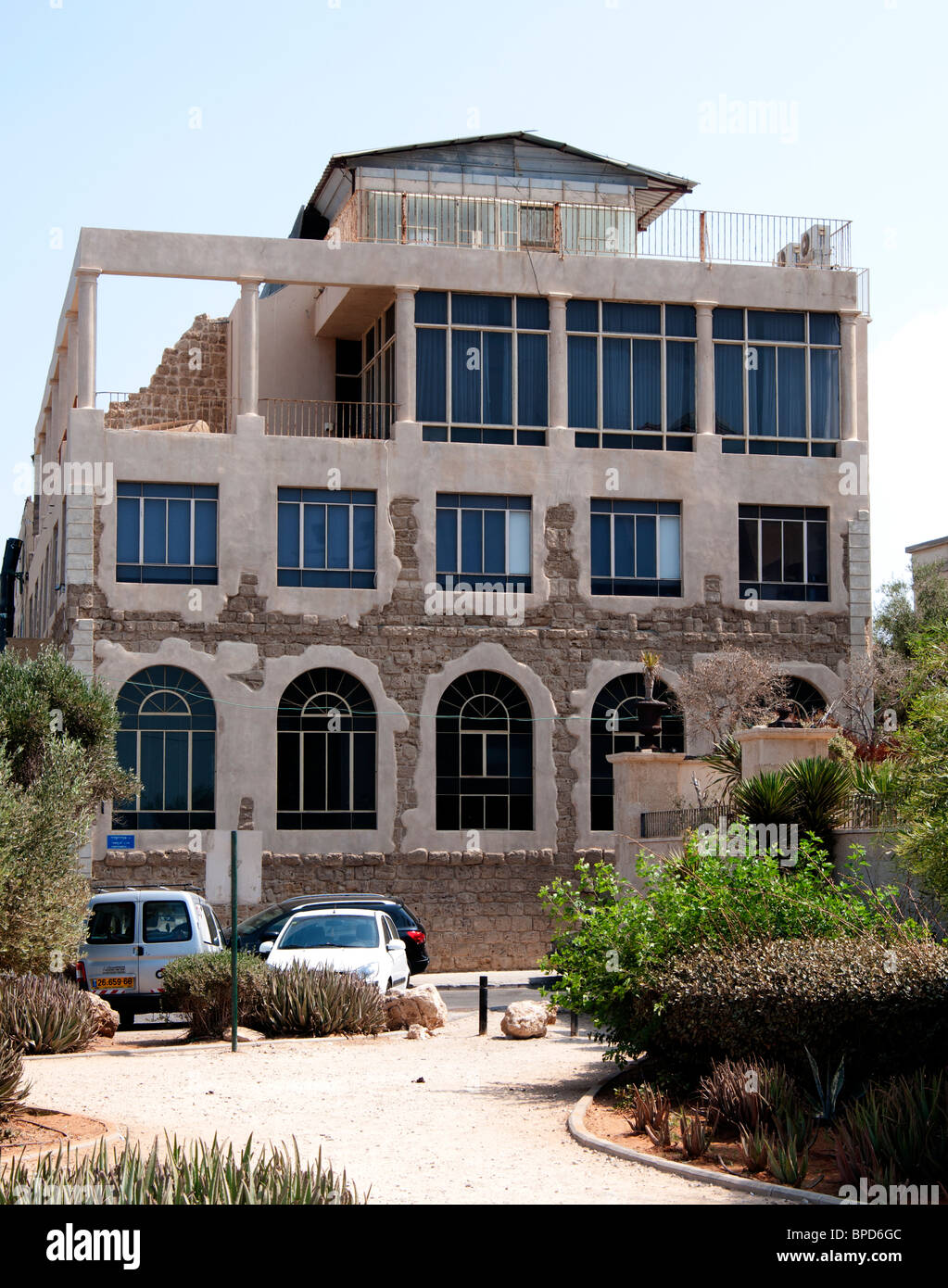 New and refurbished homes in Jaffa Tel Aviv Stock Photo - Alamy