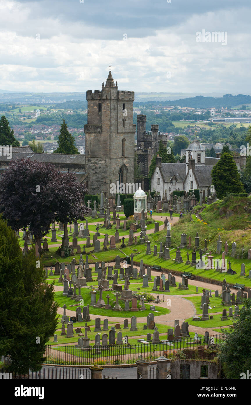 The Church of the Holy Rude, Stirling, Scotland, seen from the graveyard Stock Photo