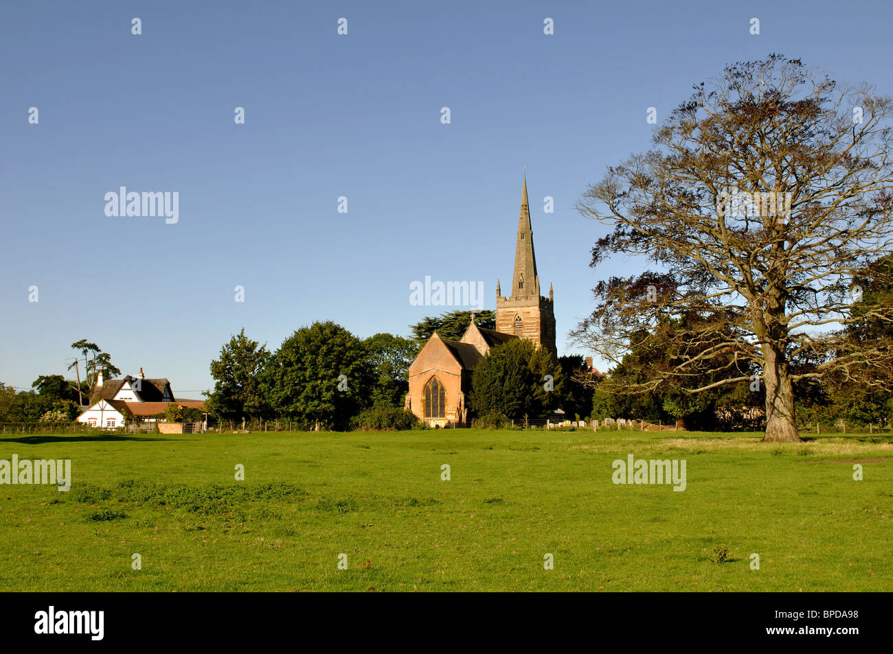 View of All Saints Church, Ladbroke, Warwickshire, England, UK Stock Photo