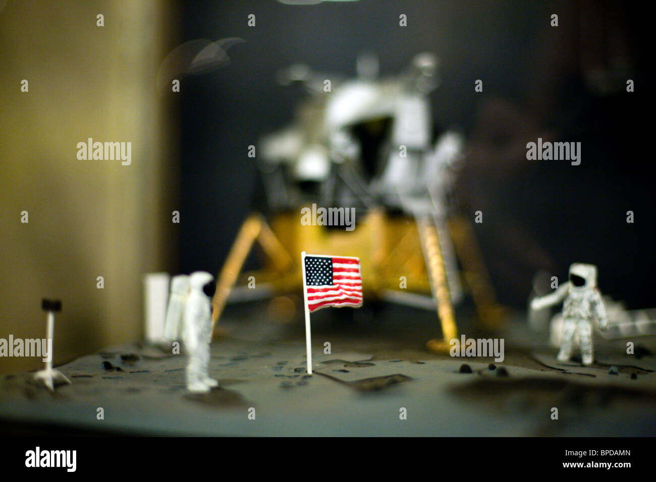 A model of the Apollo 11 moon landing Stock Photo