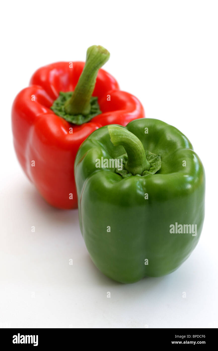 Red and Green Peppers Stock Photo - Alamy