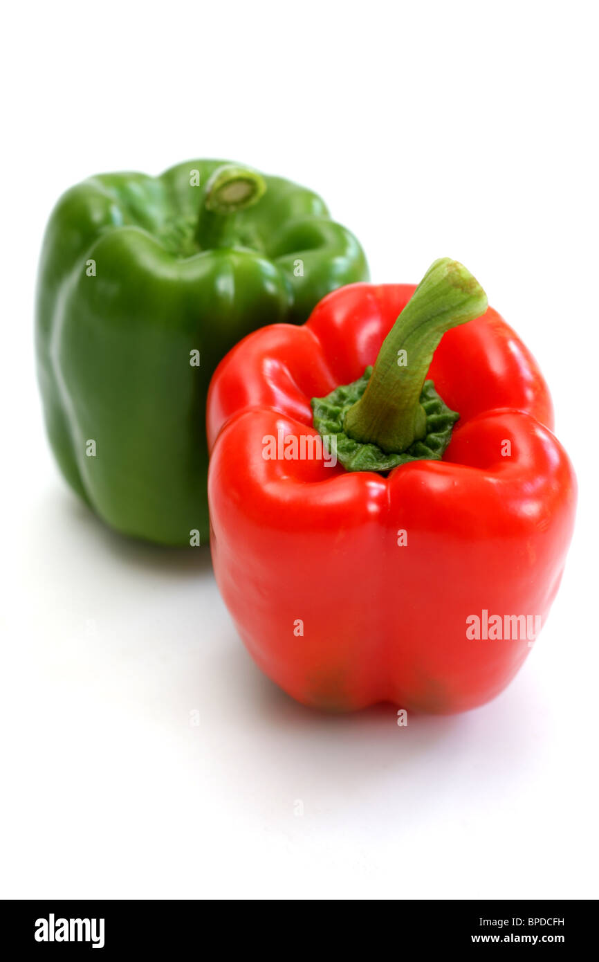 Red and Green Peppers Stock Photo - Alamy