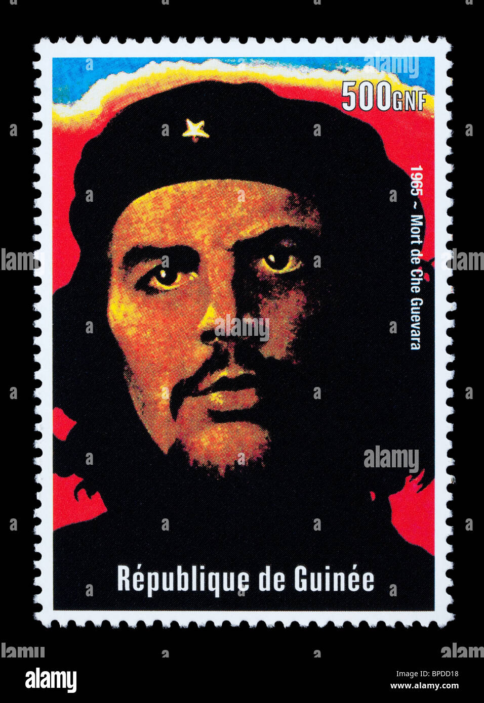 REPUBLIC OF GUINEA - CIRCA 2000: A postage stamp printed in Guinea showing Che Guevara, circa 2000 Stock Photo