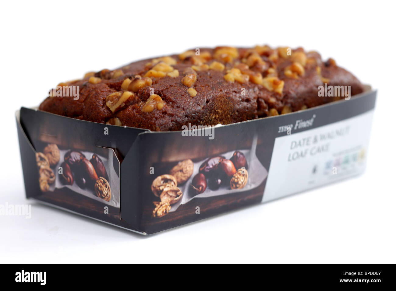 Tesco's Date and Wallnut Loaf Cake Stock Photo Alamy