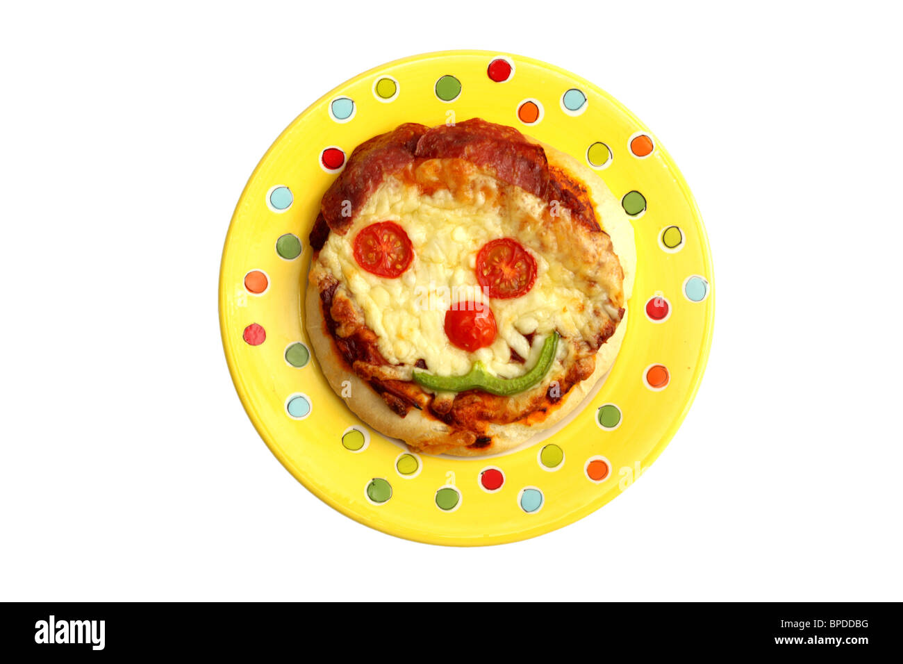 Funny Face Pizza Stock Photo Alamy