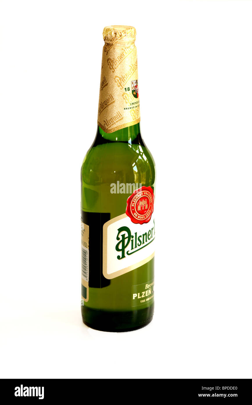 Pilsner Urquell Beer Stock Photo