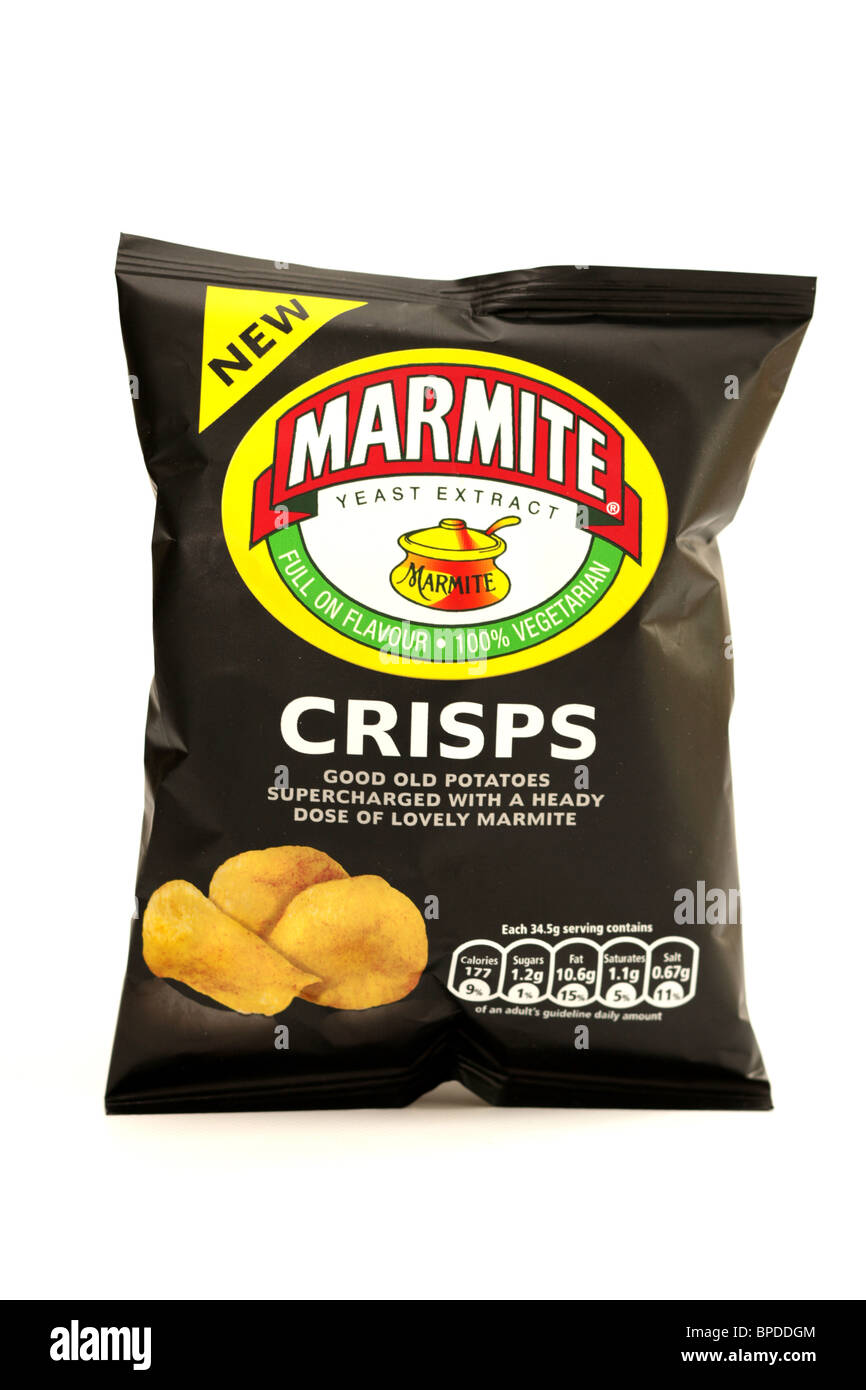 Bag of Marmite Crisps Stock Photo - Alamy