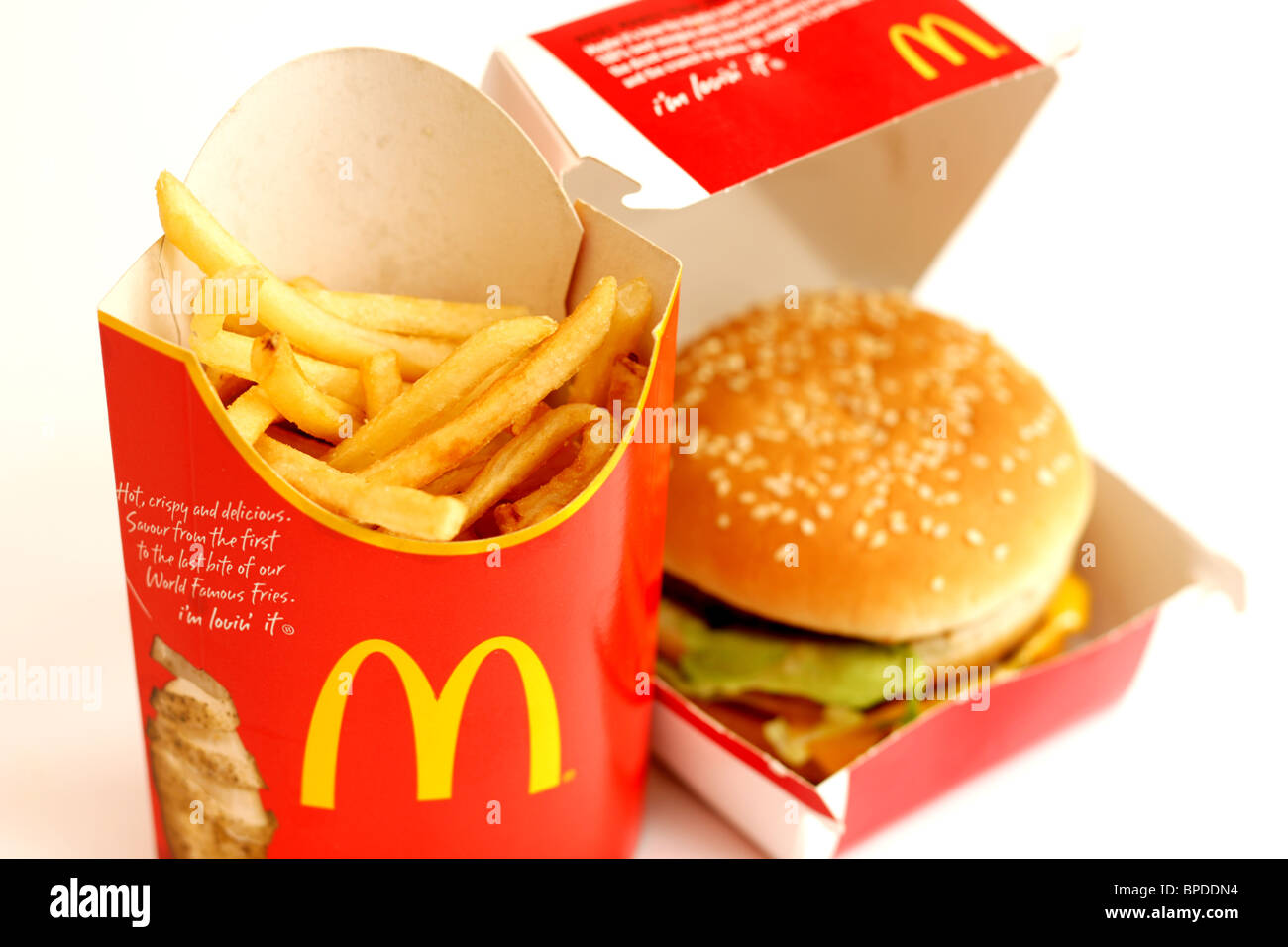 McDonalds Whopper and Fries Stock Photo Alamy