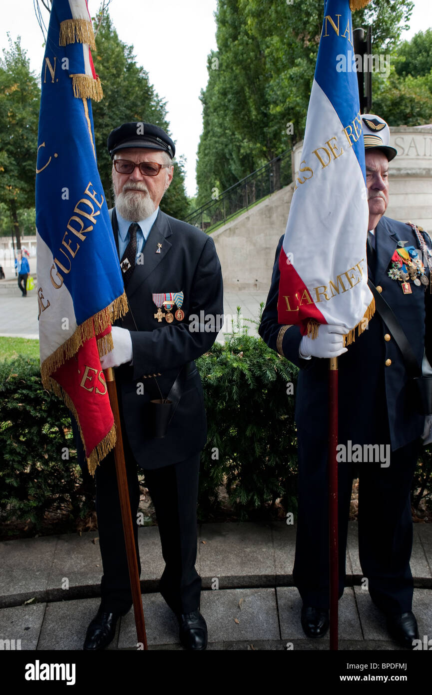 Free French Partisans Paris, France, French Men in Uniform, Celebrate the Anniversary of ...