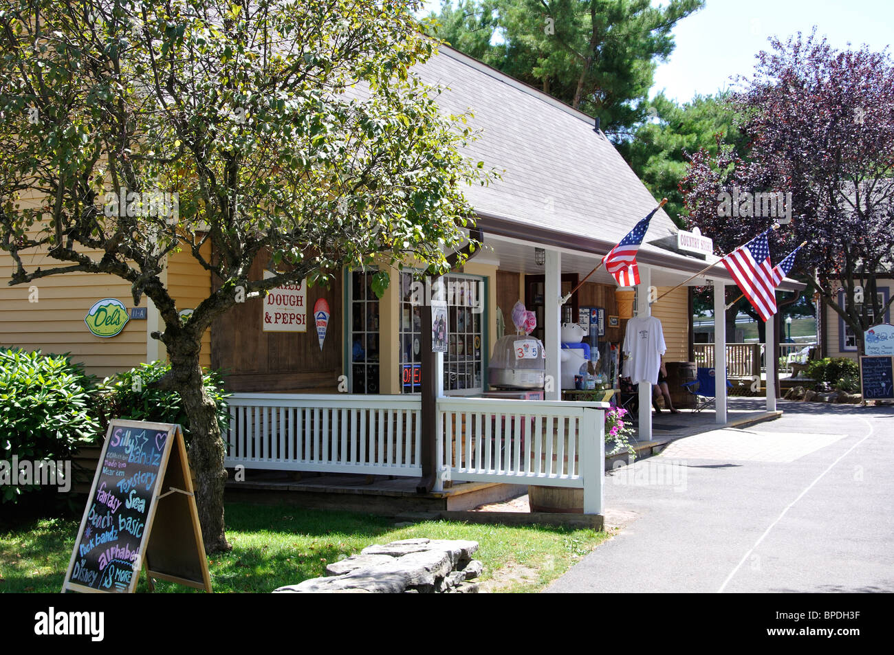 Shops in Mystic, Connecticut, USA Stock Photo Alamy