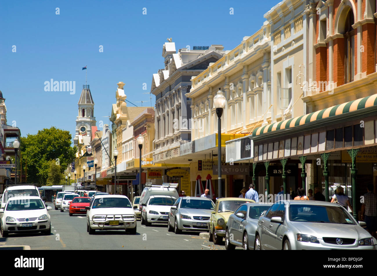 Historic buildings on High Street, Fremantle, Western Australia. Stock Photo