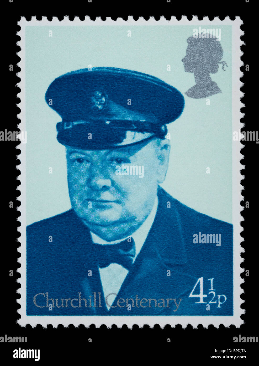 GREAT BRITTAN - CIRCA 1960: A postage stamp printed in Great Brittan showing Winston Churchill, circa 1960 Stock Photo