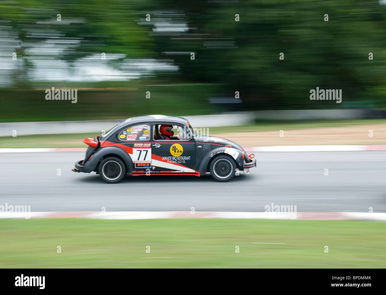 Vintage Volkswagen Beetle during a classic car race at Bira Circuit in Pattaya, Thailand Stock Photo