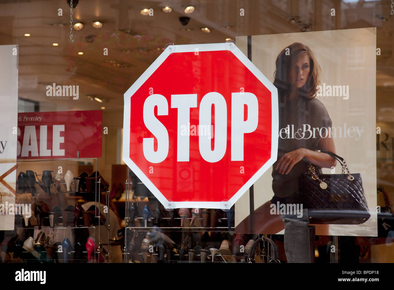 STOP shopping Stock Photo
