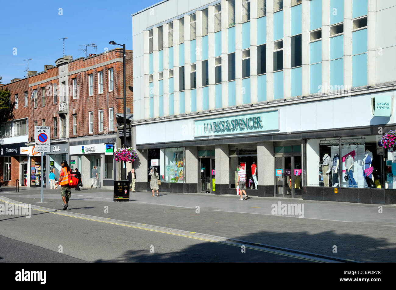 Brentwood High Street and Marks and Spencer store Stock Photo Alamy