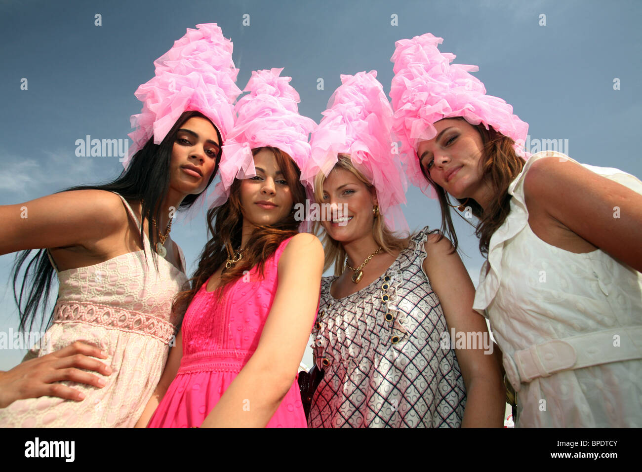 Elegantly dressed women, Dubai, United Arab Emirates Stock Photo