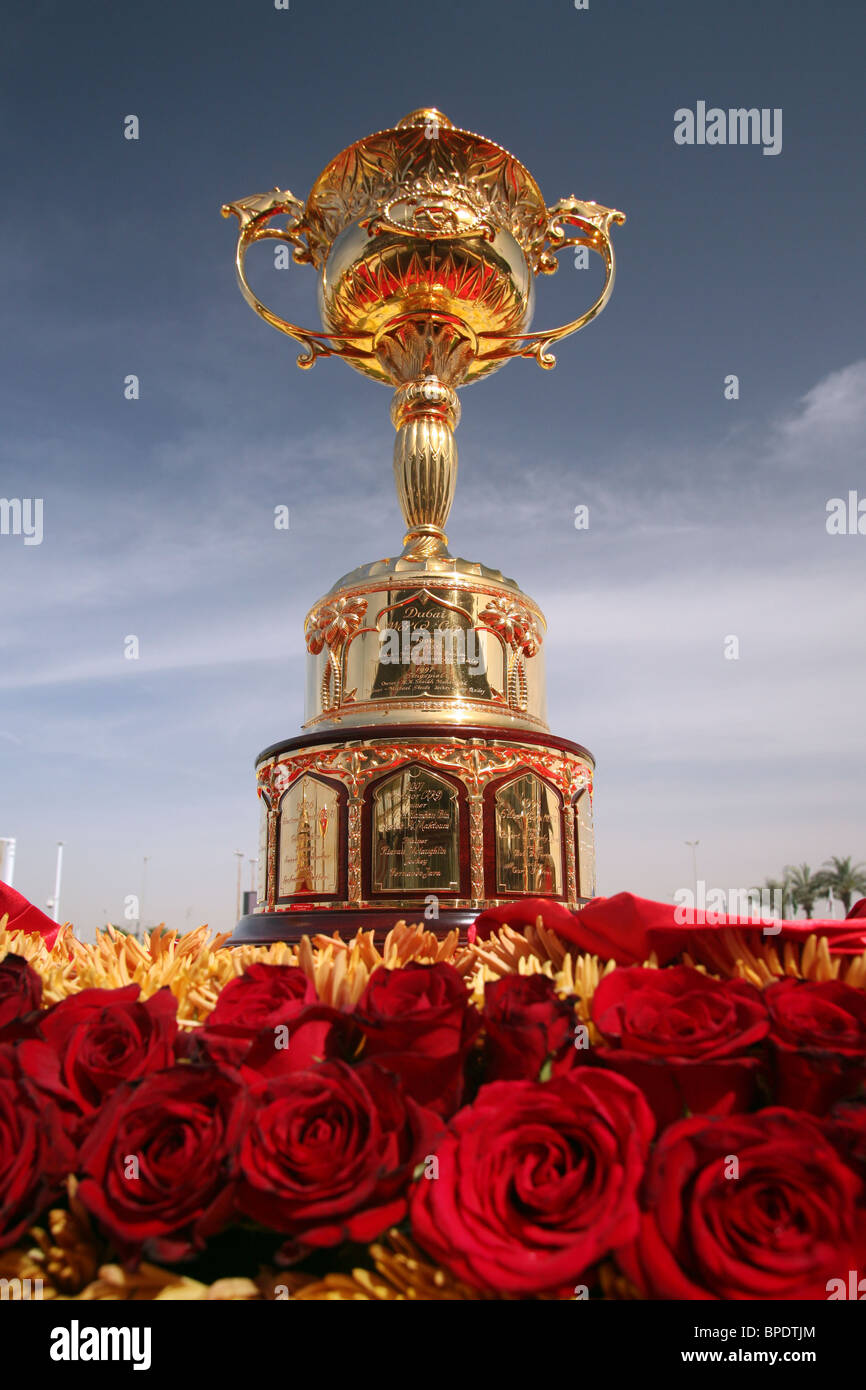 The cup for the winner of the Dubai World Cup, United Arab Emirates