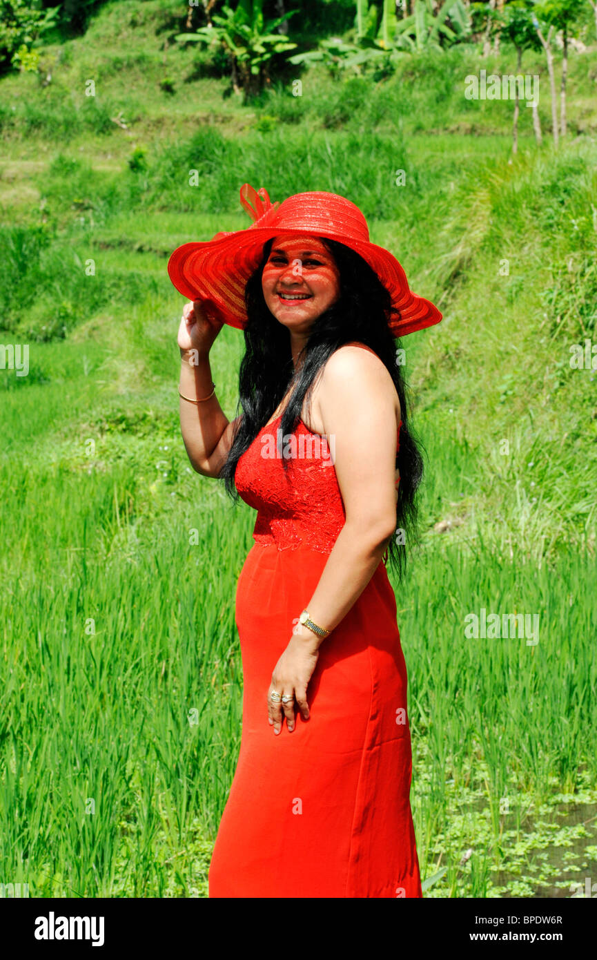 Contented woman hat walks hi-res stock photography and images - Alamy