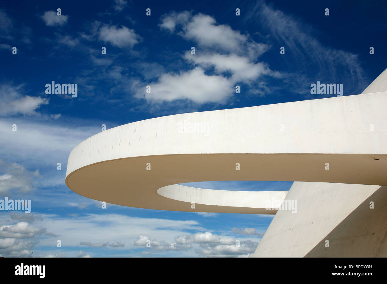 Museo Nacional or the National Museum, designed by Oscar Niemeyer, Brasilia, Brazil. Stock Photo