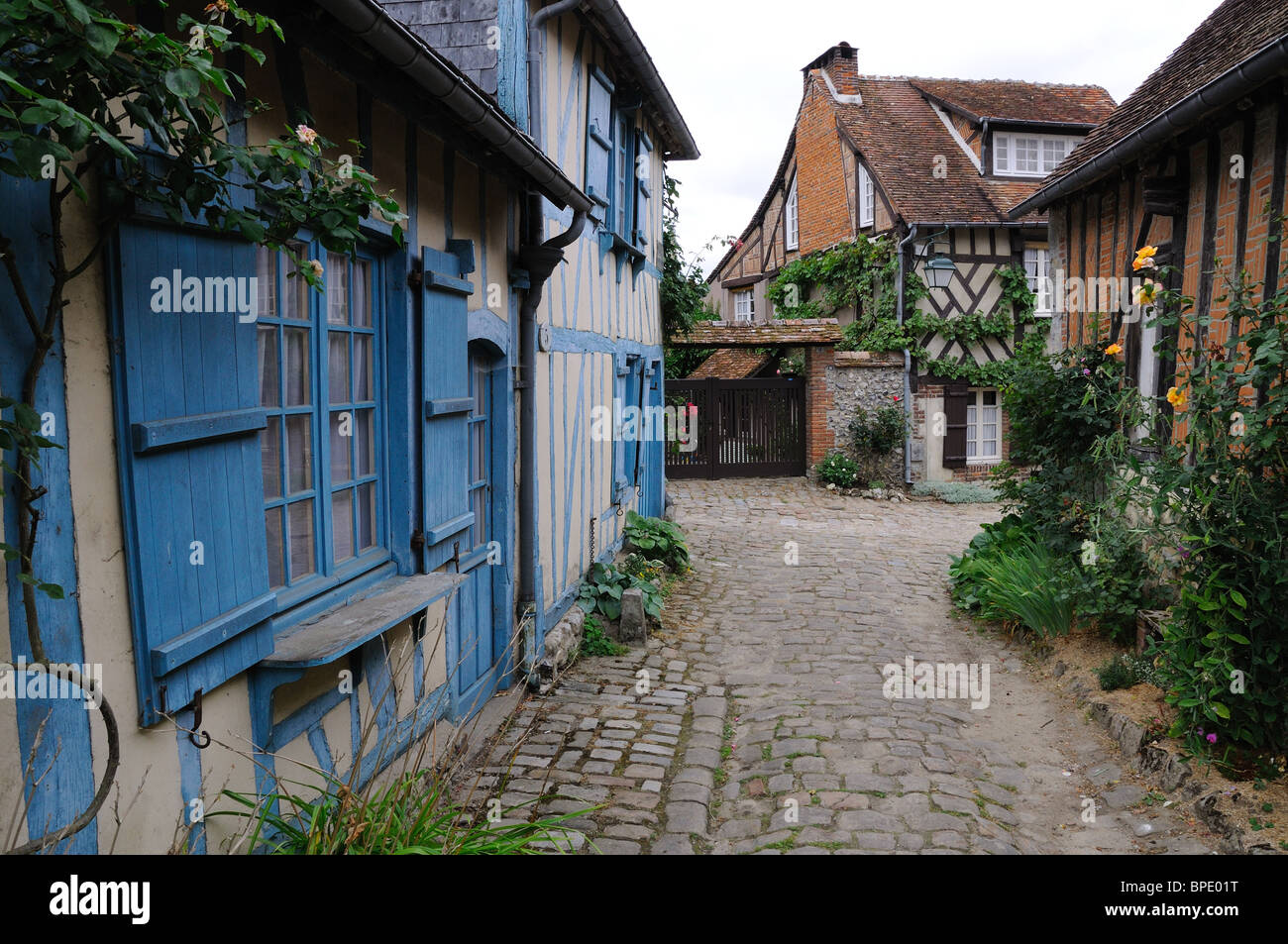 Medieval village of Gerberoy, France Stock Photo