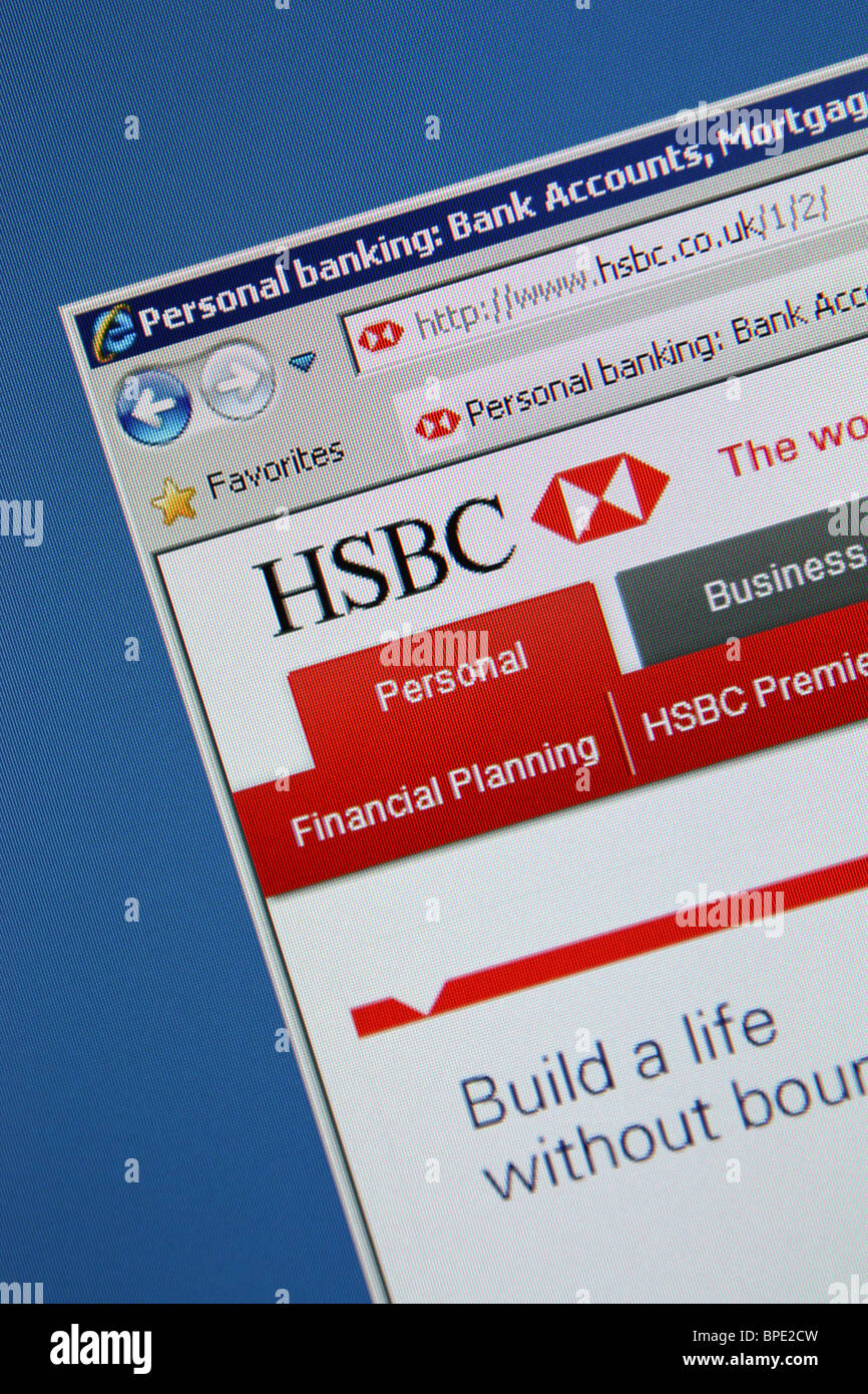 HSBC online banking website Stock Photo Alamy