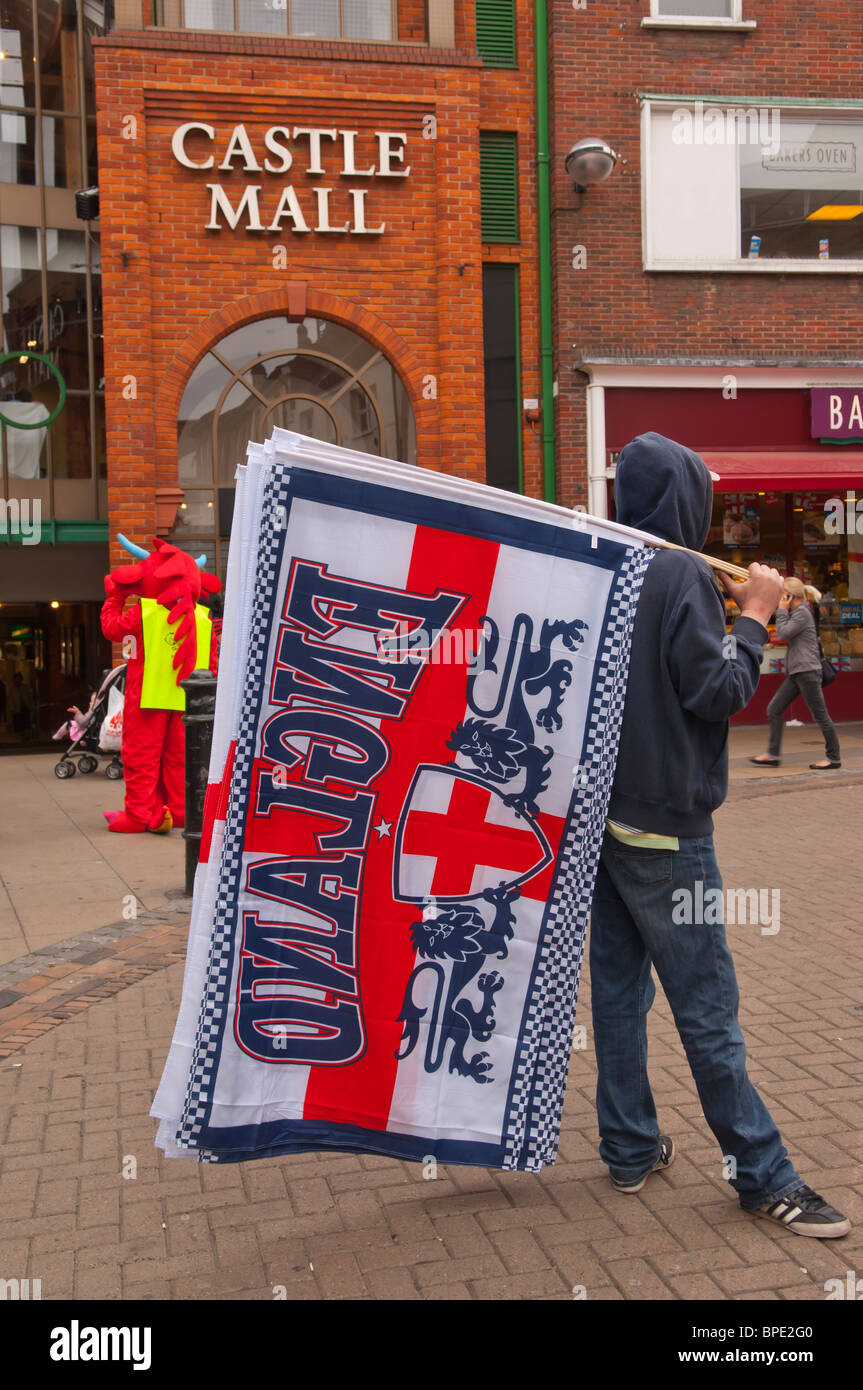 A man selling football memorabilia hi res stock photography and