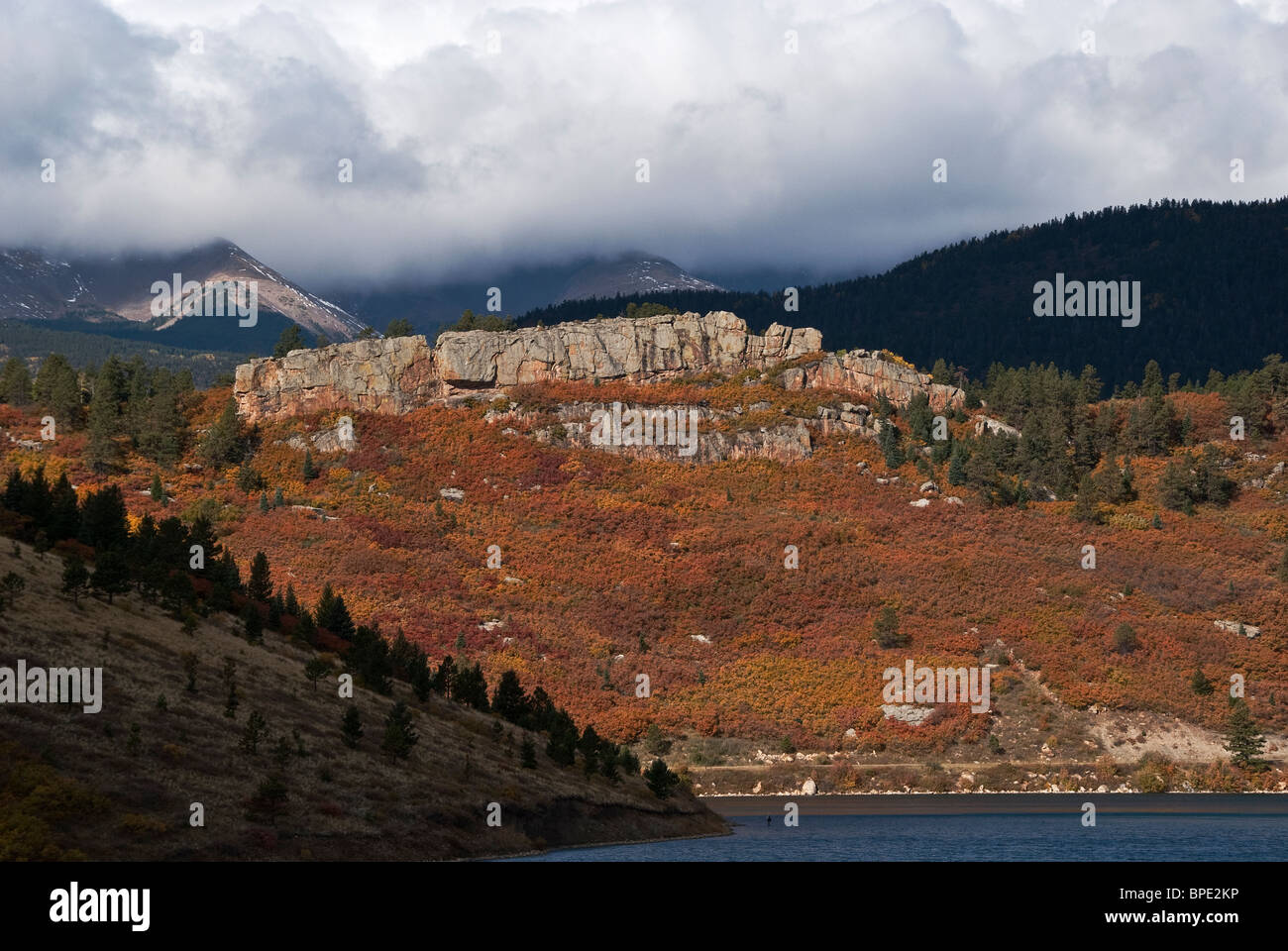 Fall Colors at North Lake Las Animas County Colorado USA Stock Photo