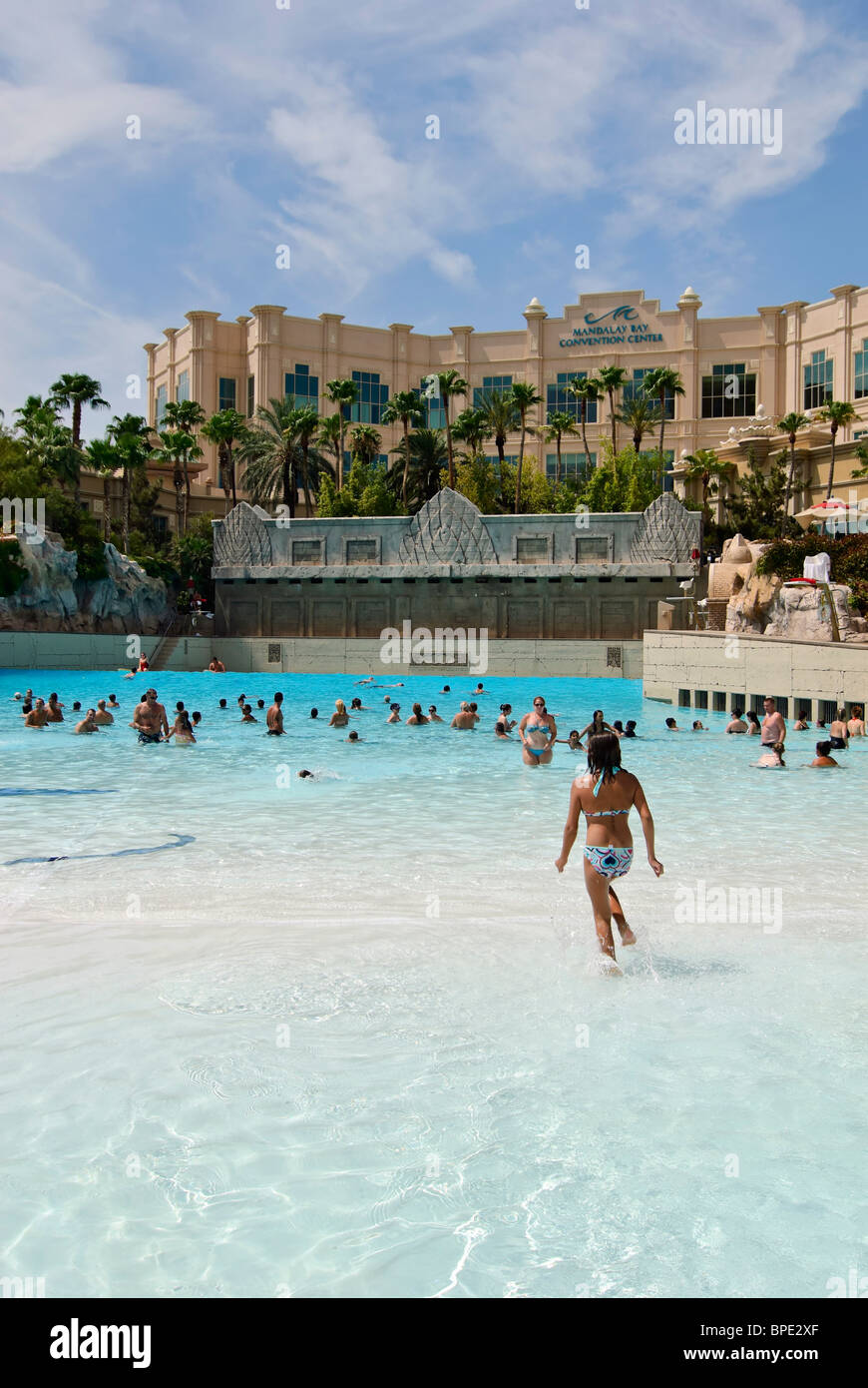 The Lazy River at Mandalay Bay Beach Stock Photo - Alamy