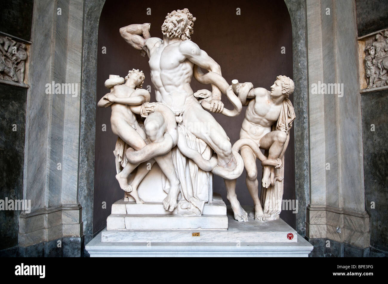 The statue of Laocoön and His Sons (Laocoön Group), Vatican Museums, Vatican City Stock Photo