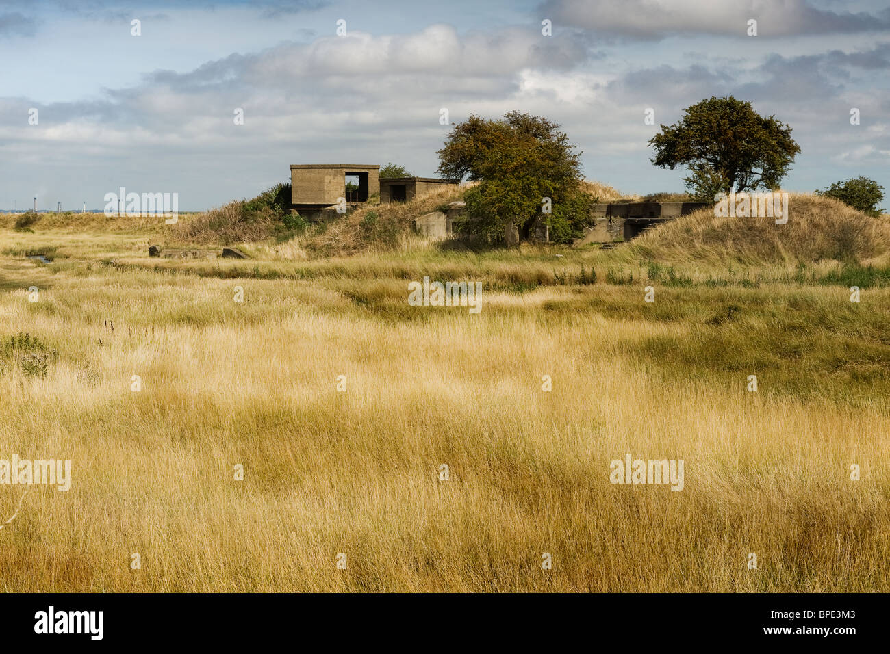The remains of the QF Battery at Coalhouse Fort in Essex Stock Photo