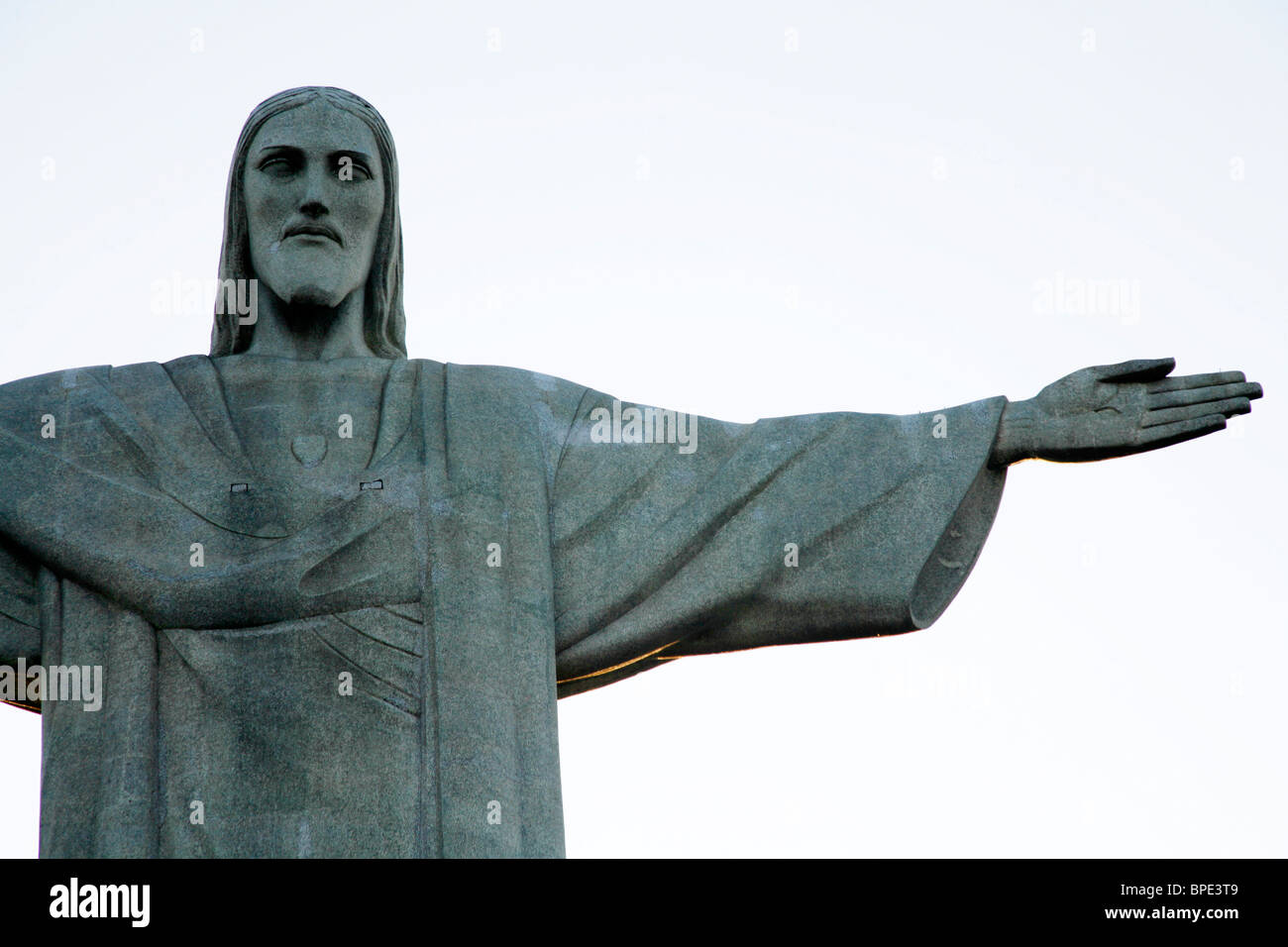 The statue of Christ the Redeemer on top of the Corcovado mountain. Rio de Janeiro, Brazil. Stock Photo
