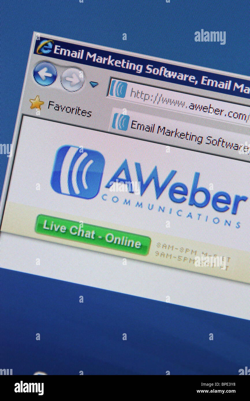 AWeber email marketing software Stock Photo