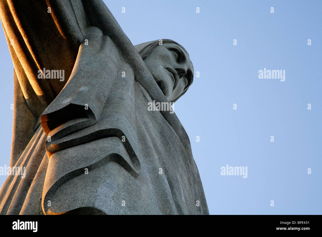 The statue of Christ the Redeemer on top of the Corcovado mountain. Rio de Janeiro, Brazil. Stock Photo