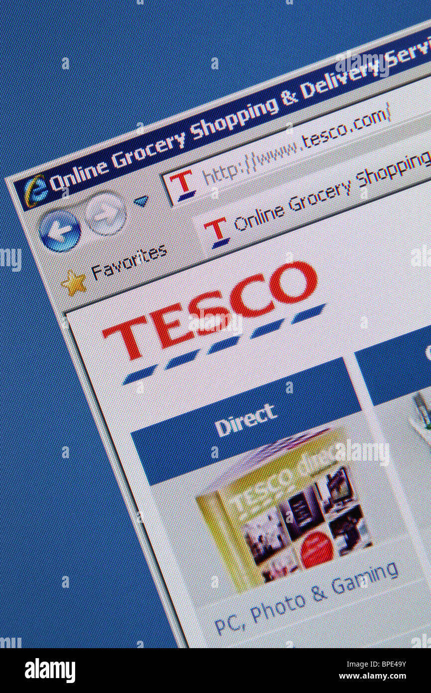 tesco online grocery shopping Stock Photo Alamy
