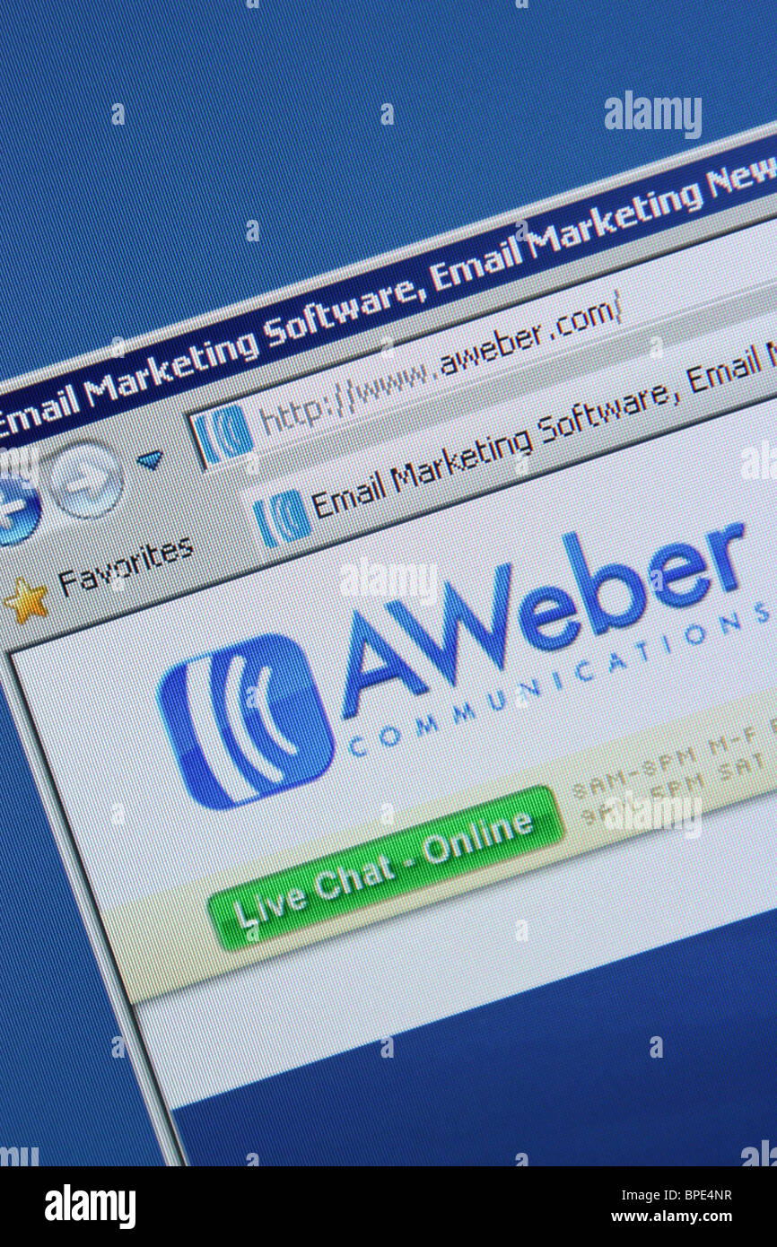 AWeber AWeber.com email marketing website Stock Photo