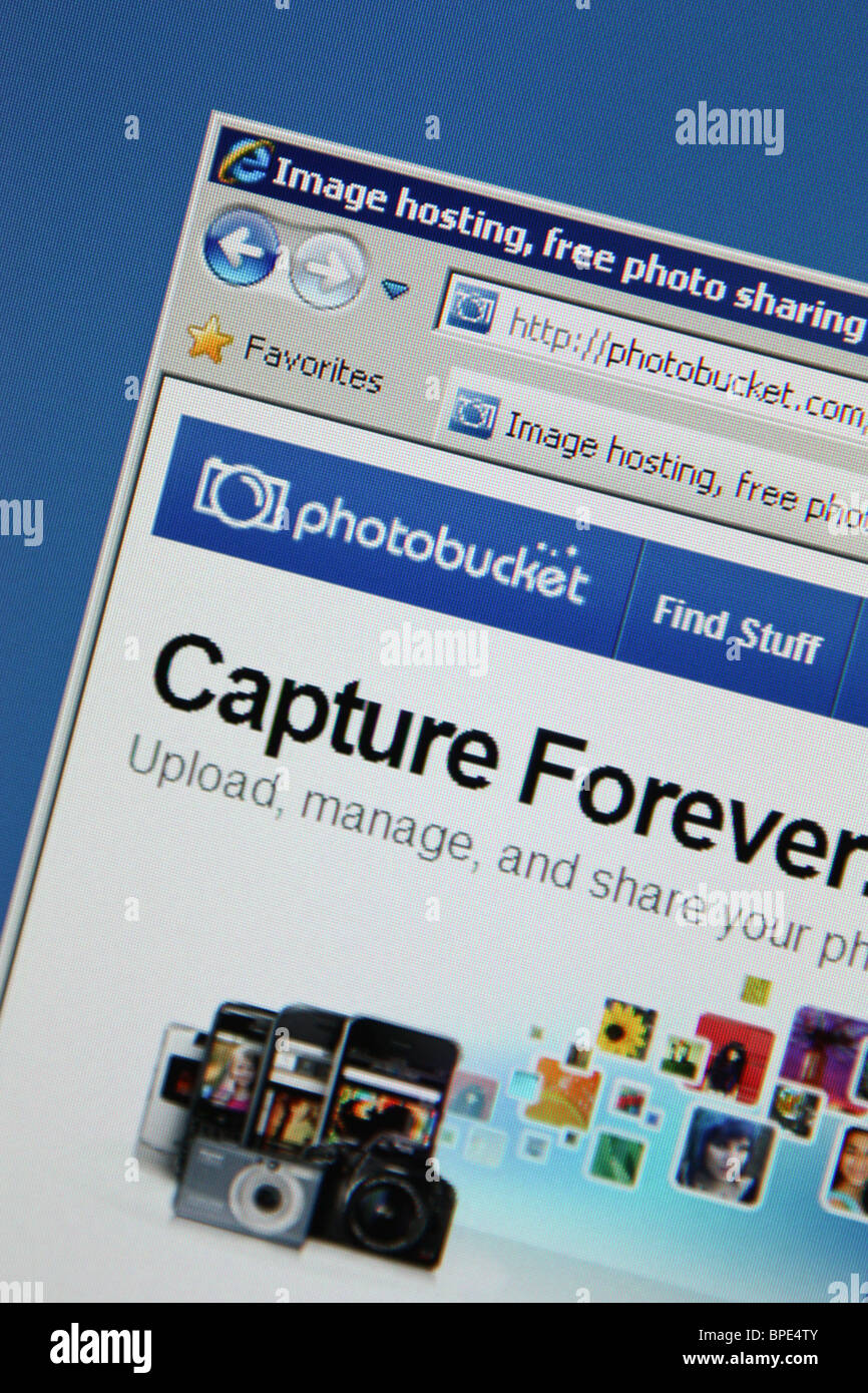 photobucket photo sharing social networking Stock Photo