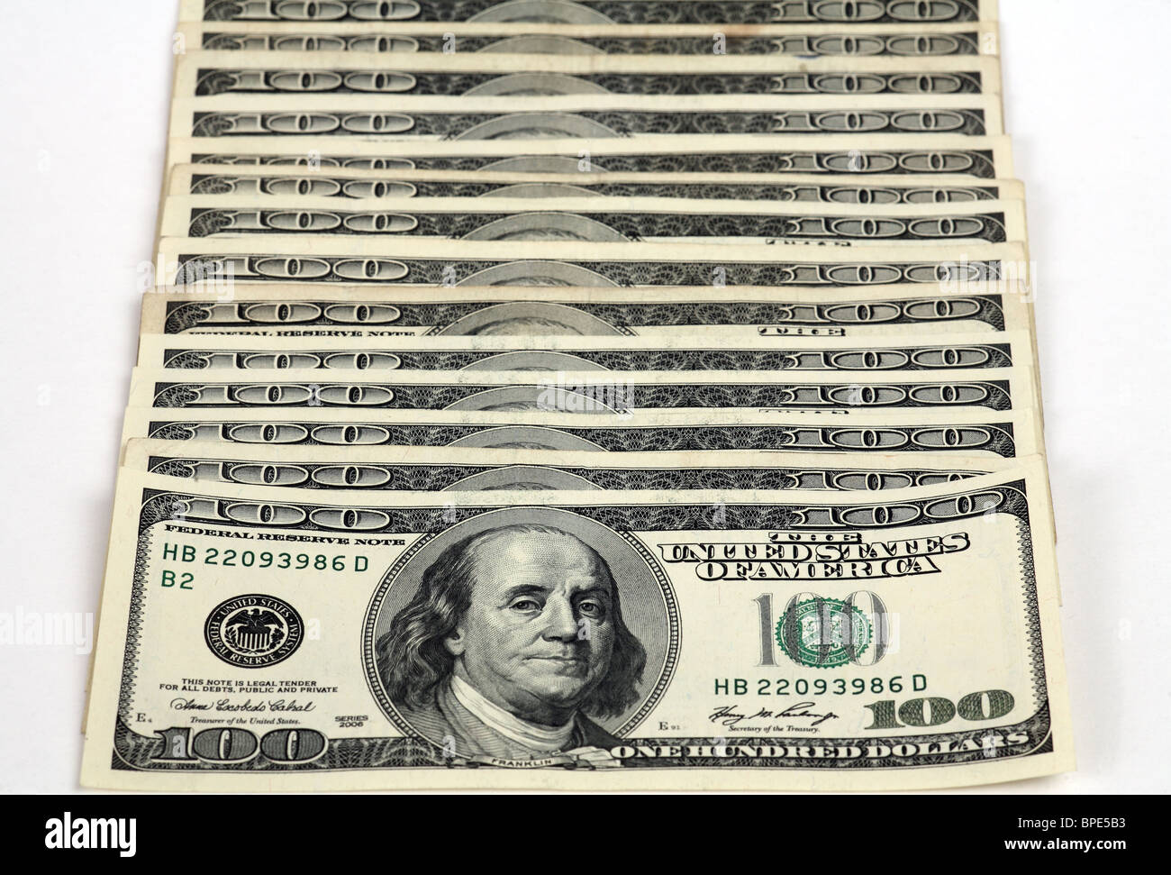 100-dollar banknotes Stock Photo