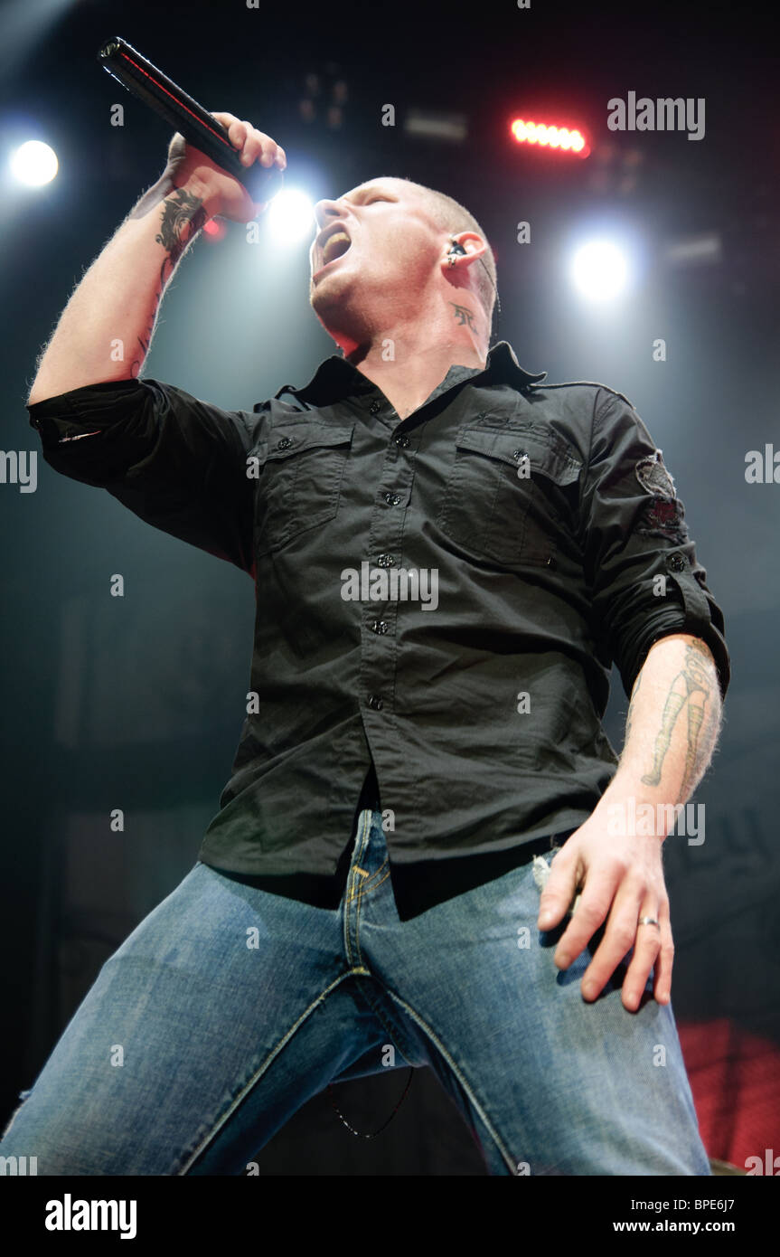 Stone Sour's Corey Taylor performing live at the Rockstar Uproar tour in Columbus, Ohio. Stock Photo
