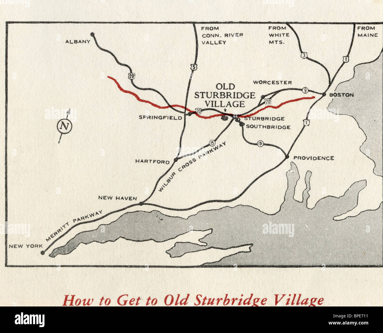 Old map of Sturbridge Stock Photo