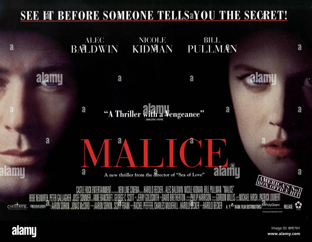 Alec Baldwin Nicole Kidman Malice 1993 Stock Photo Alamy